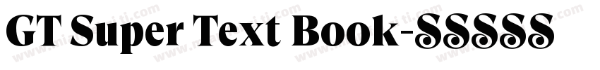 GT Super Text Book字体转换